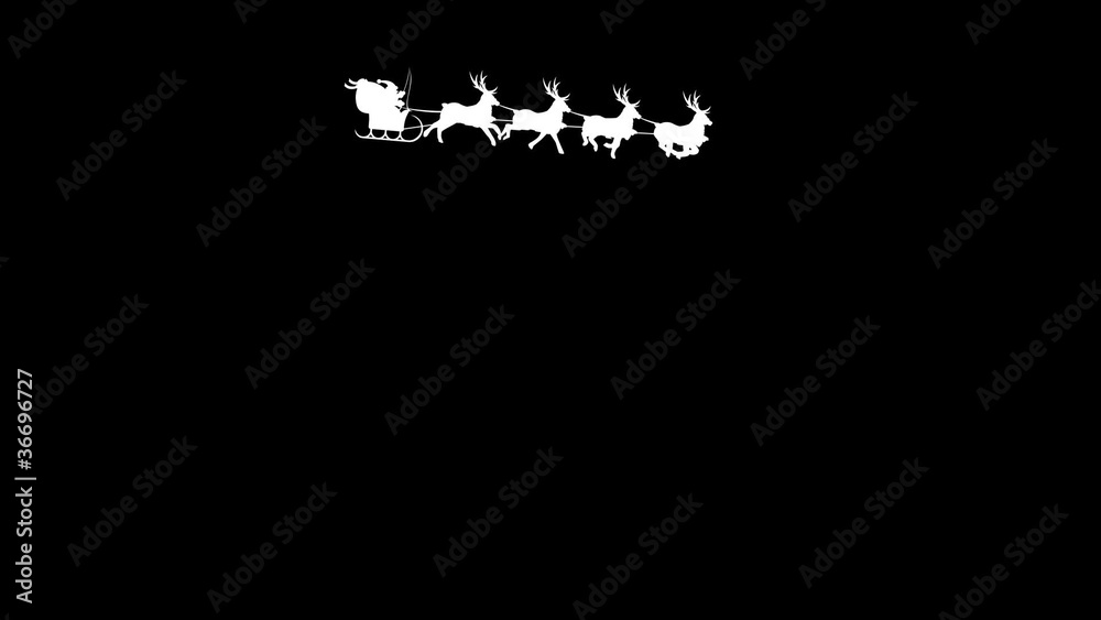 Santa Claus with reindeer - best for SCREEN mode