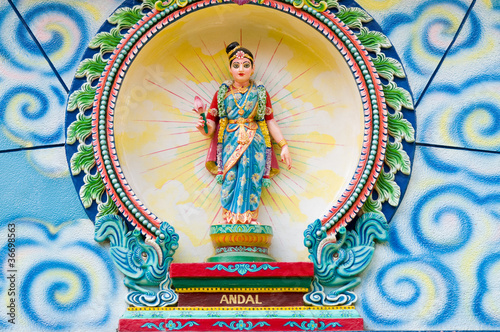 Image of Andal at Hindu temple