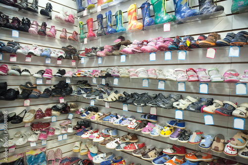 baby shoes at fashionable shop