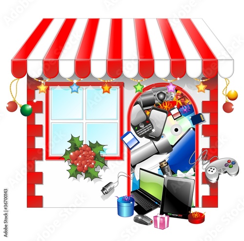 Natale Negozio Tecnologia-Technological Christmas Shopping Shop