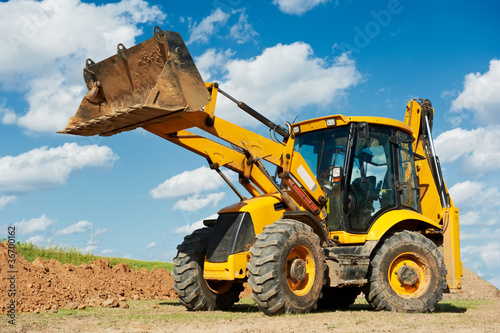 Excavator Loader with backhoe works