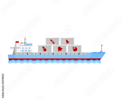 cargo ship with containers
