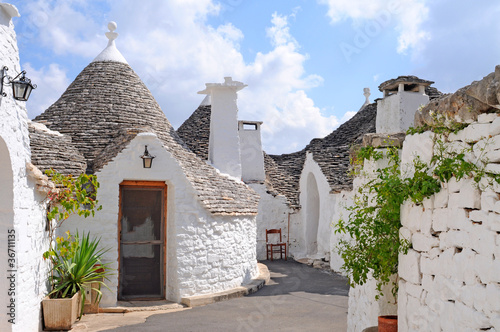 Slika na platnu Typical trulli houses in Alberobello, Italy