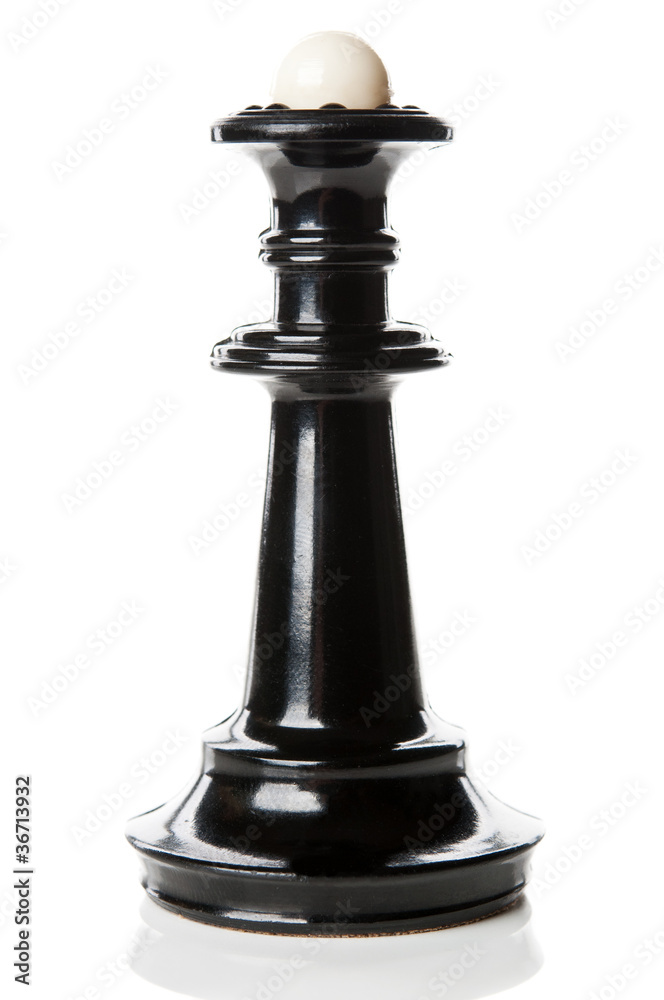 macro photo of black chess piece