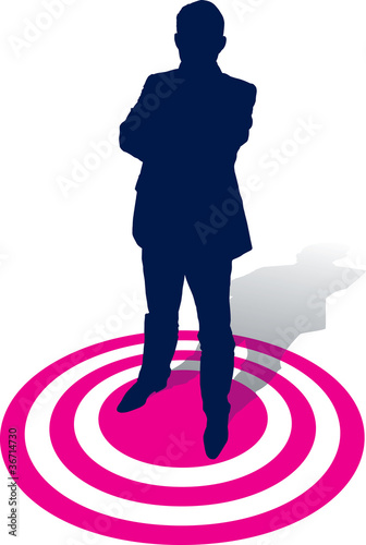 A businessman selected, conceptual business illustration