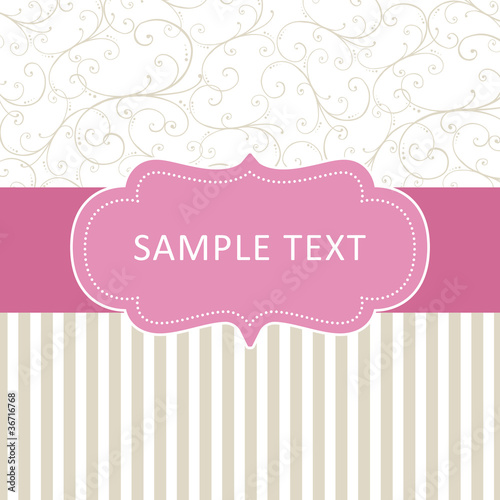 simple card with ornament #36716768