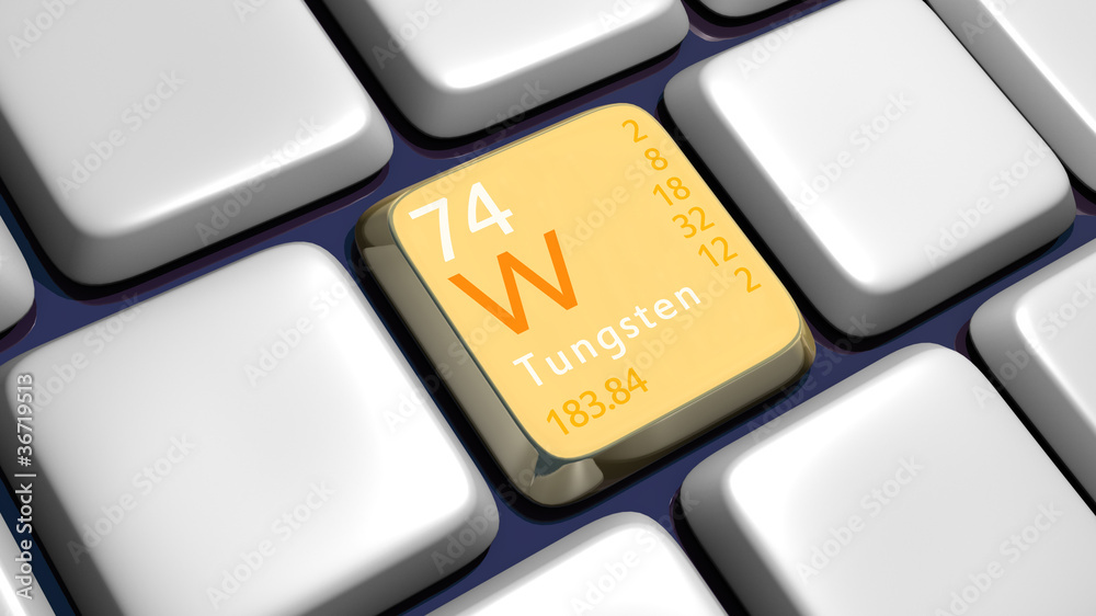 Keyboard (detail) with Tungsten element Keyboard (detail) with Tungsten element