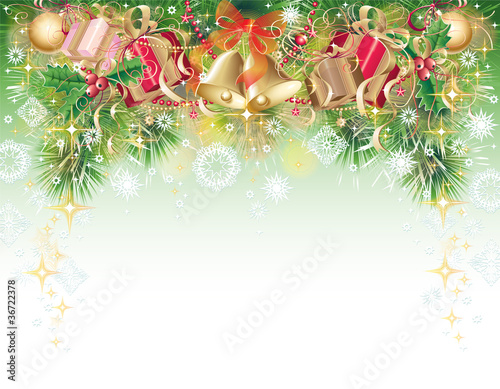 Background with christmas symbols