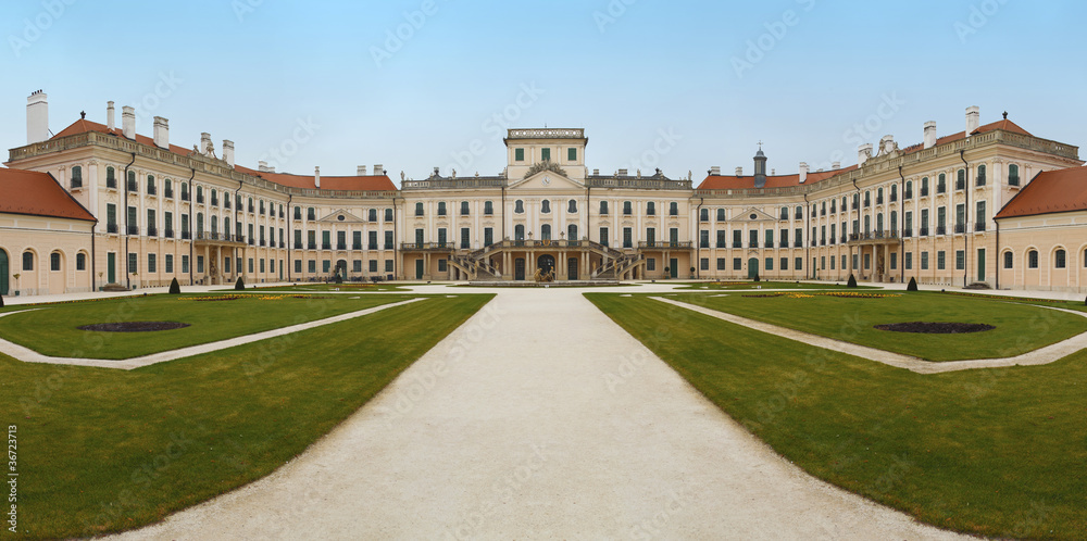 The Esterhazy Castle in Fertöd, Hungary