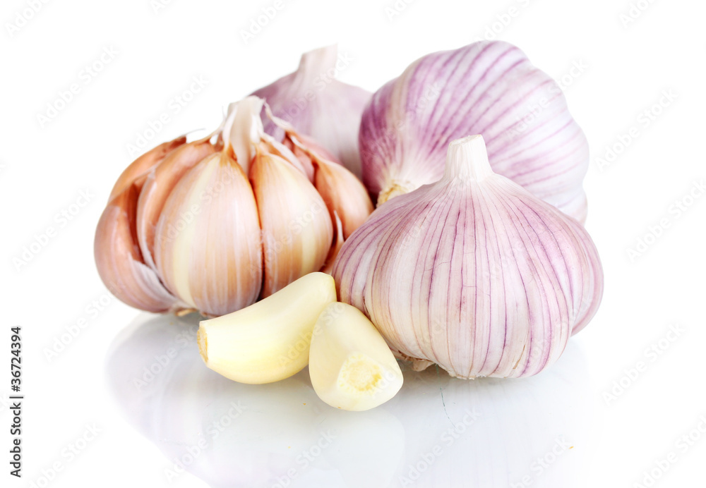 fresh garlic isolated on white fresh garlic isolated on white