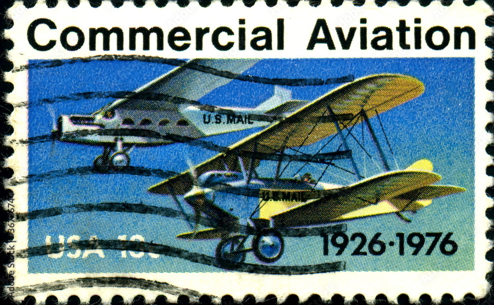Commercial Aviation. 1926- 1976. US Postage.