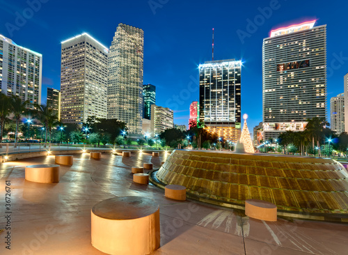 Miami Bayfront Park in Christmas