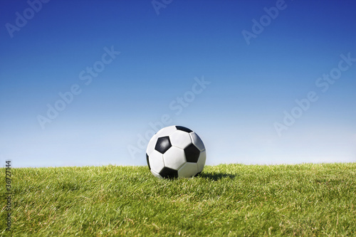 Soccer Ball on field - Wide