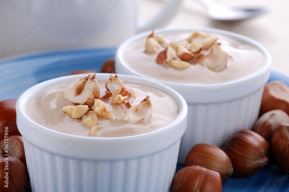 yogurt alla nocciola - due yogurt alla nocciola - due