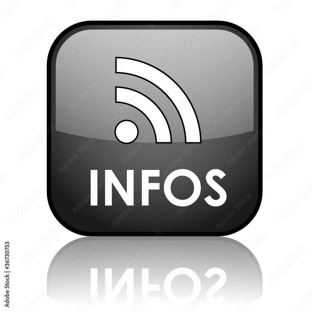 Bouton Web INFOS (informations actualités rss écouter en direct) Stock  Vector | Adobe Stock