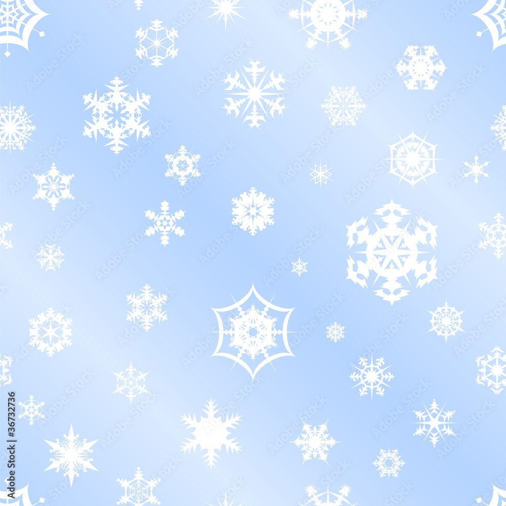 Repeating vector snowflake background Repeating vector snowflake background