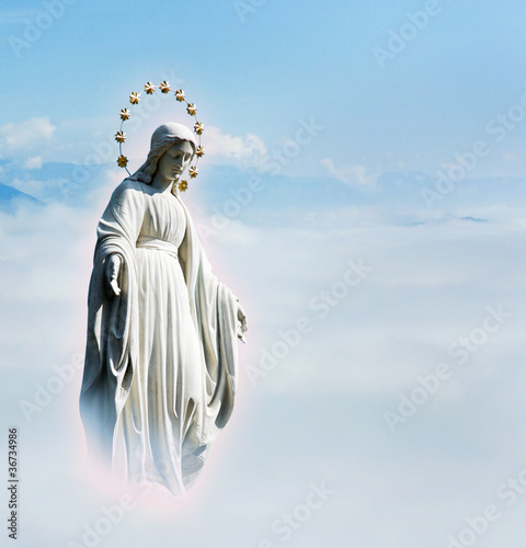 Blessed Virgin Mary at the sky