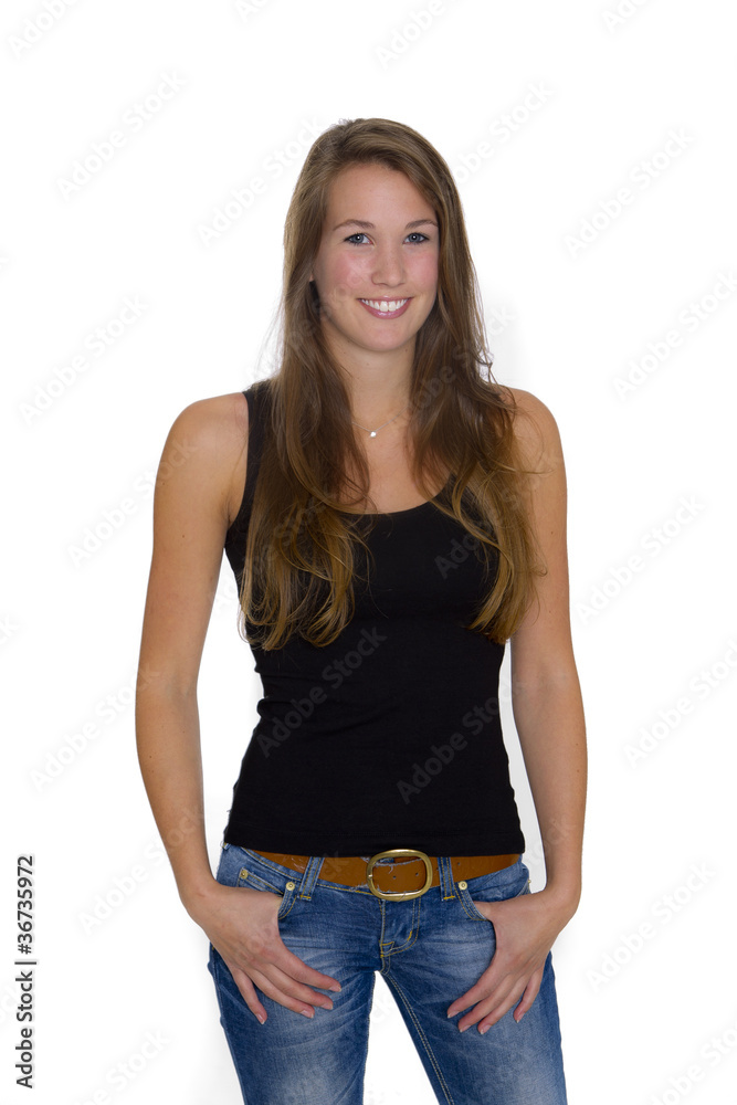Obraz premium Nette blonde Frau