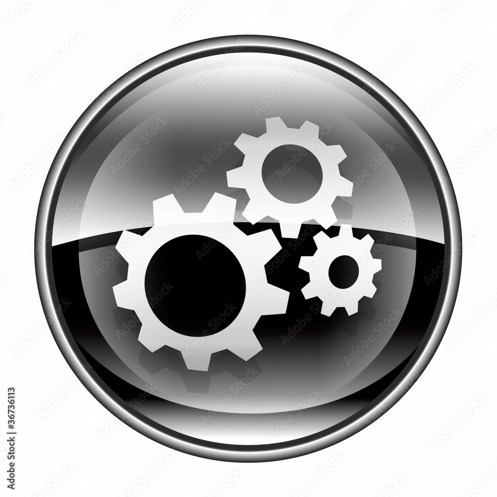 Tools icon black, isolated on white background. Tools icon black, isolated on white background.