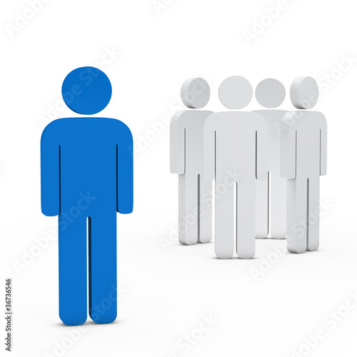 business team leader blue