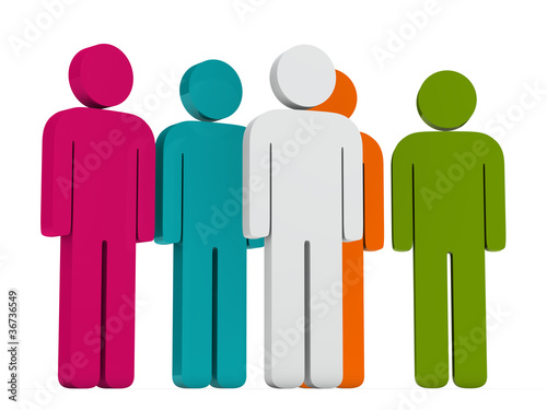 leadership colorful team group