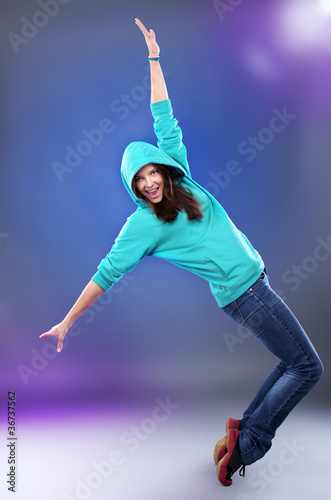Murais de parede Hip-hop style female dancer