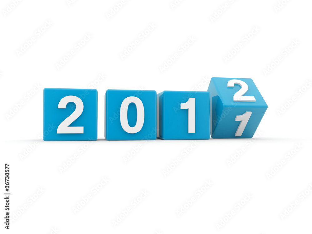 New year 2012 3d render New year 2012 3d render