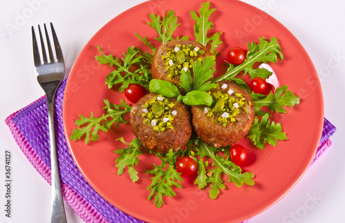 Wallpaper Mural Frikadellen mit Rucolasalat Torontodigital.ca