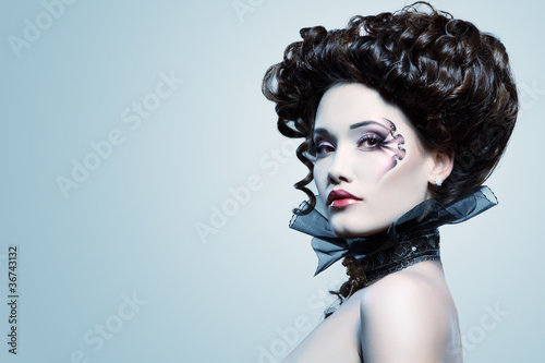 woman beautiful halloween vampire baroque aristocrat