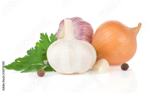 garlics and food ingredients spice