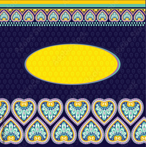 Template with ethno motives