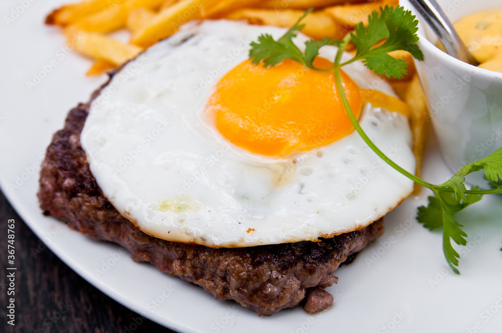 Egg and fries Egg and fries