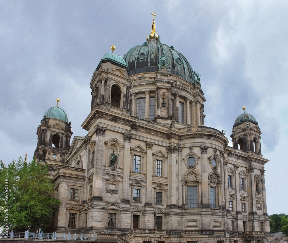 Berlin Cathedral and clouded sky