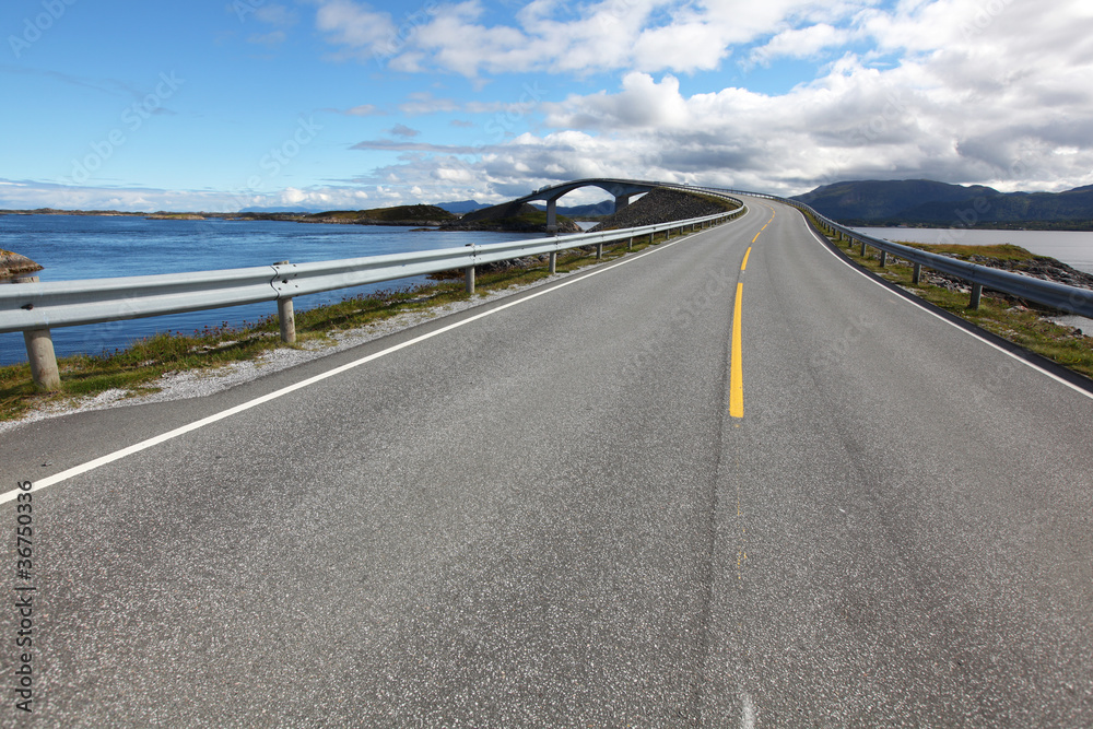 Famous atlantic ocean road bridge in Norway, Scandinavia Famous atlantic ocean road bridge in Norway, Scandinavia