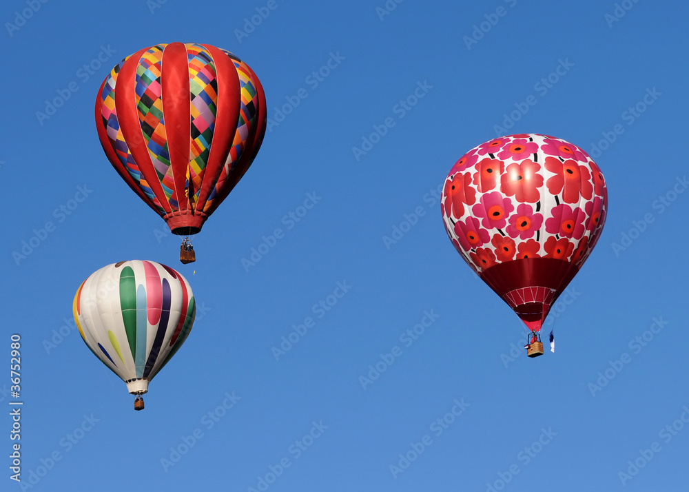 Colorful hot air balloons