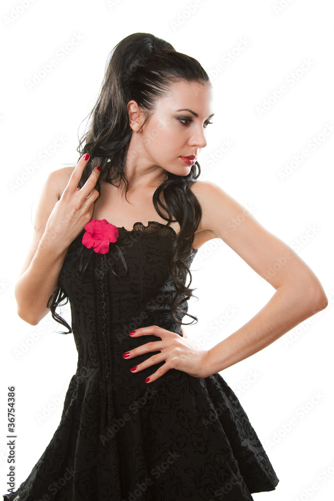 beautiful young brunette woman with long curly hair beautiful young brunette woman with long curly hair