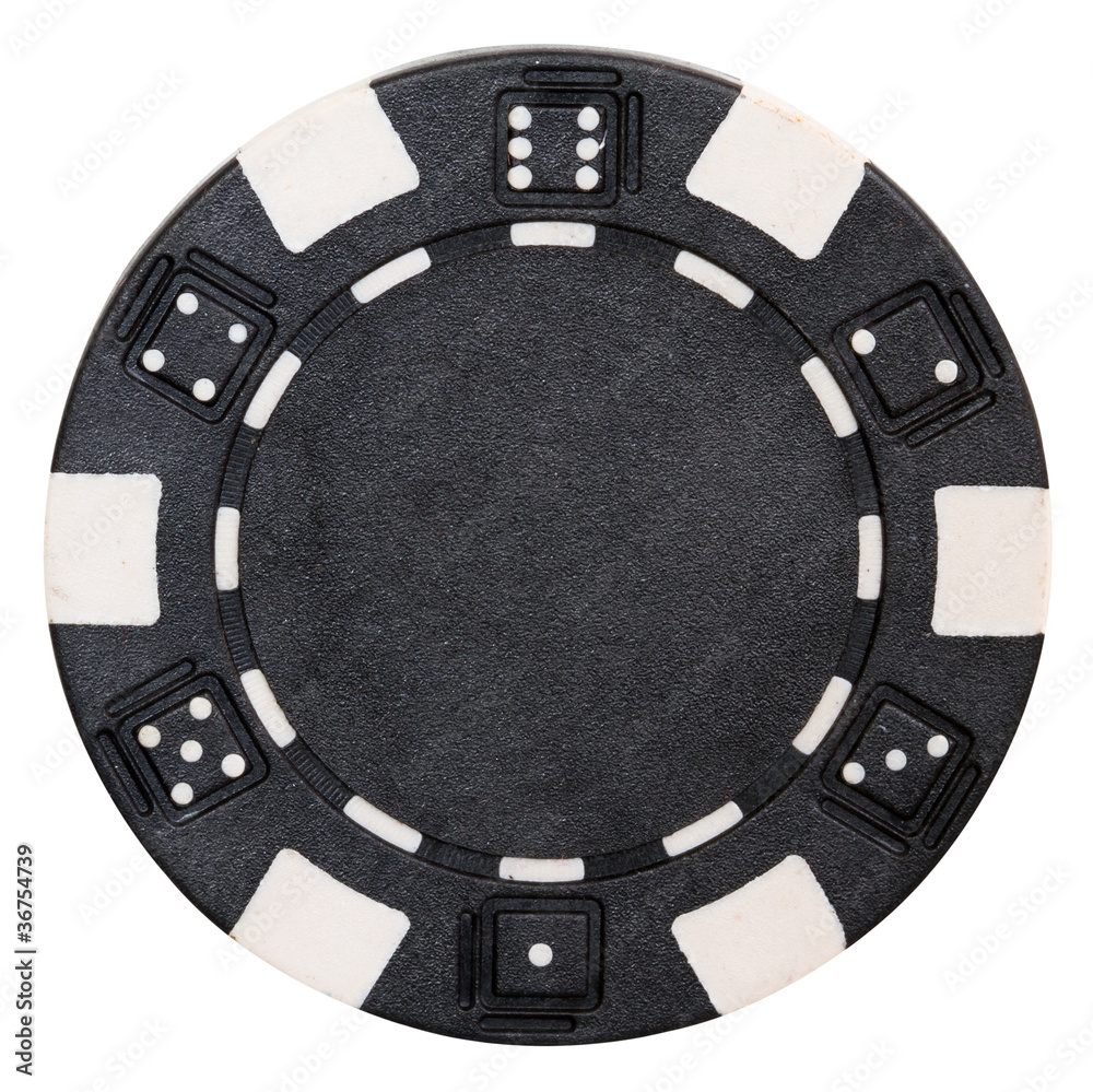 Naklejka premium black poker chip