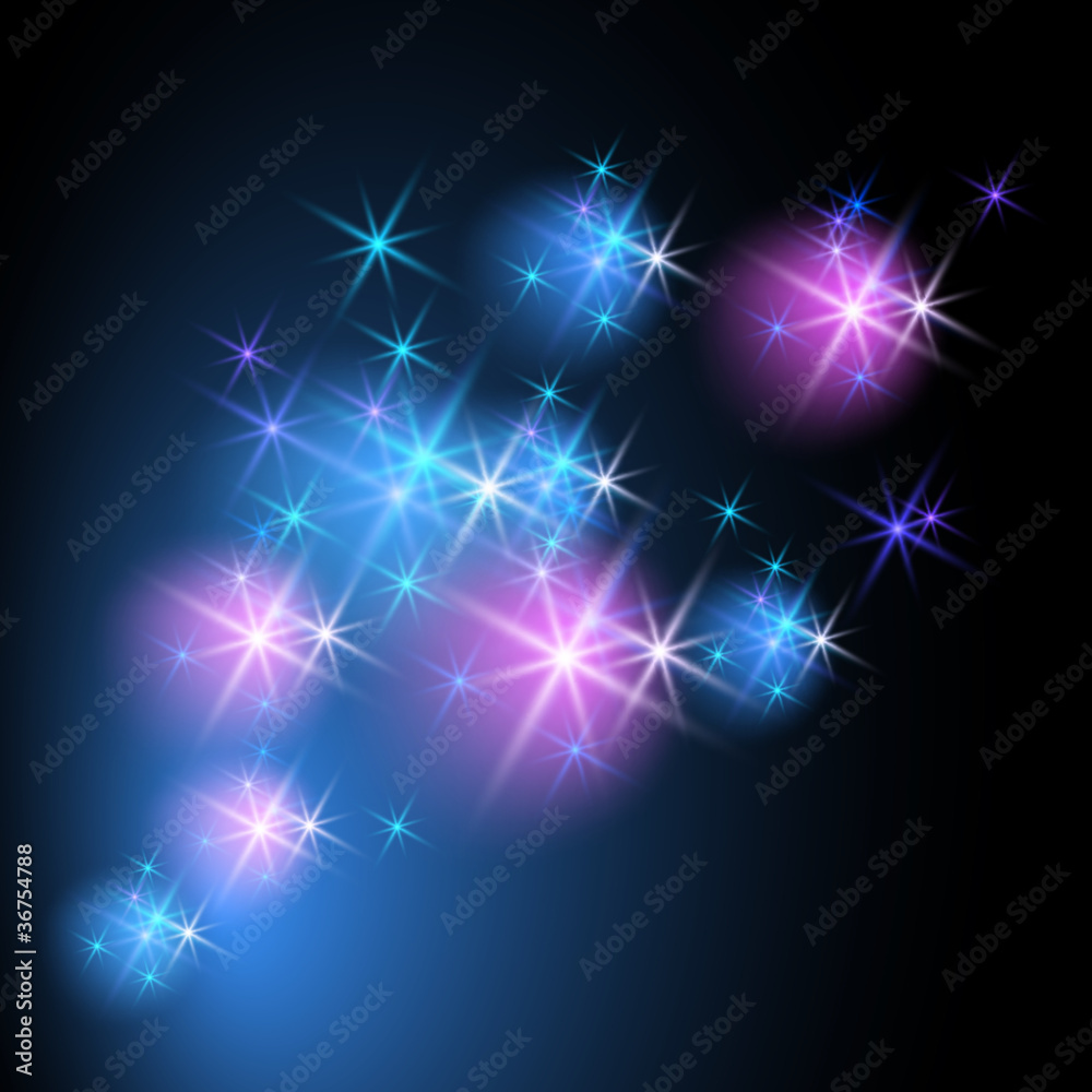 Glowing background with stars Glowing background with stars