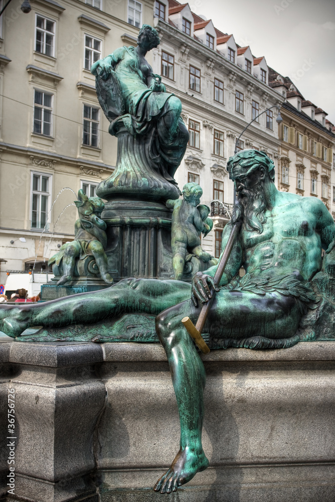 Thunder Fountain (Donnerbrunnen) in Vienna Thunder Fountain (Donnerbrunnen) in Vienna