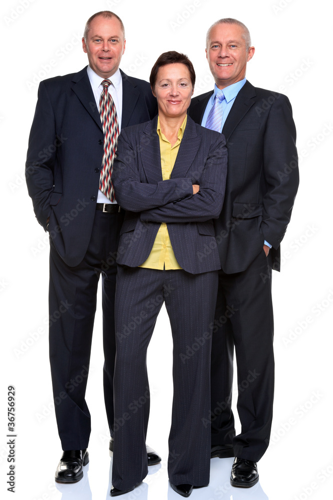 Mature business team isolated on white Mature business team isolated on white
