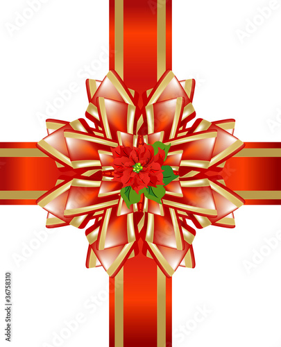 Package with Christmas bow