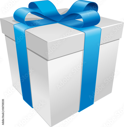 Cadeau ruban bleu