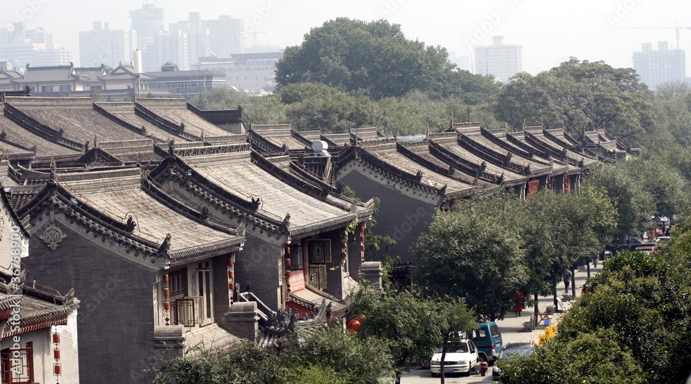 Altstadt von Xian, Blick über die Dächer