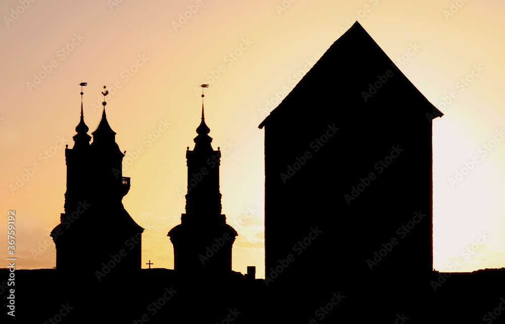 Silhouette Church and Tower