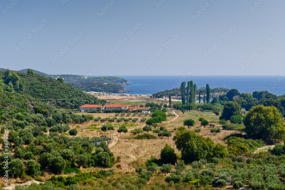 Greek coastline landscape