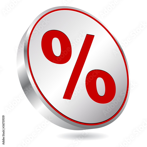 web button with percent on it