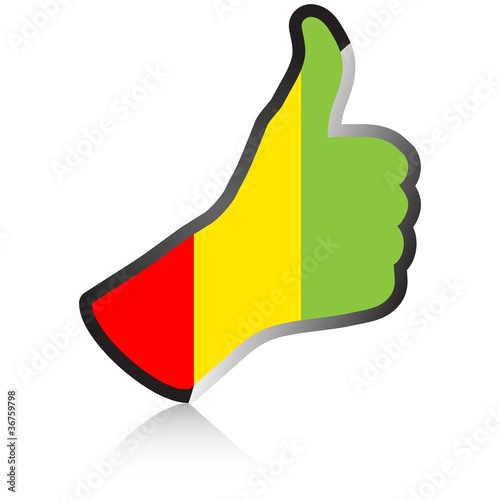 guinea hand giving ok