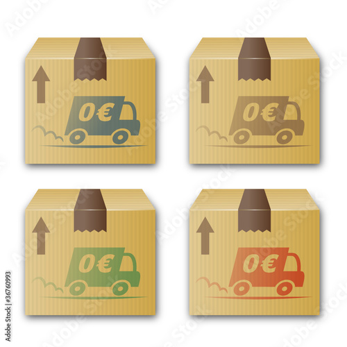 free shipping icon set (x4)