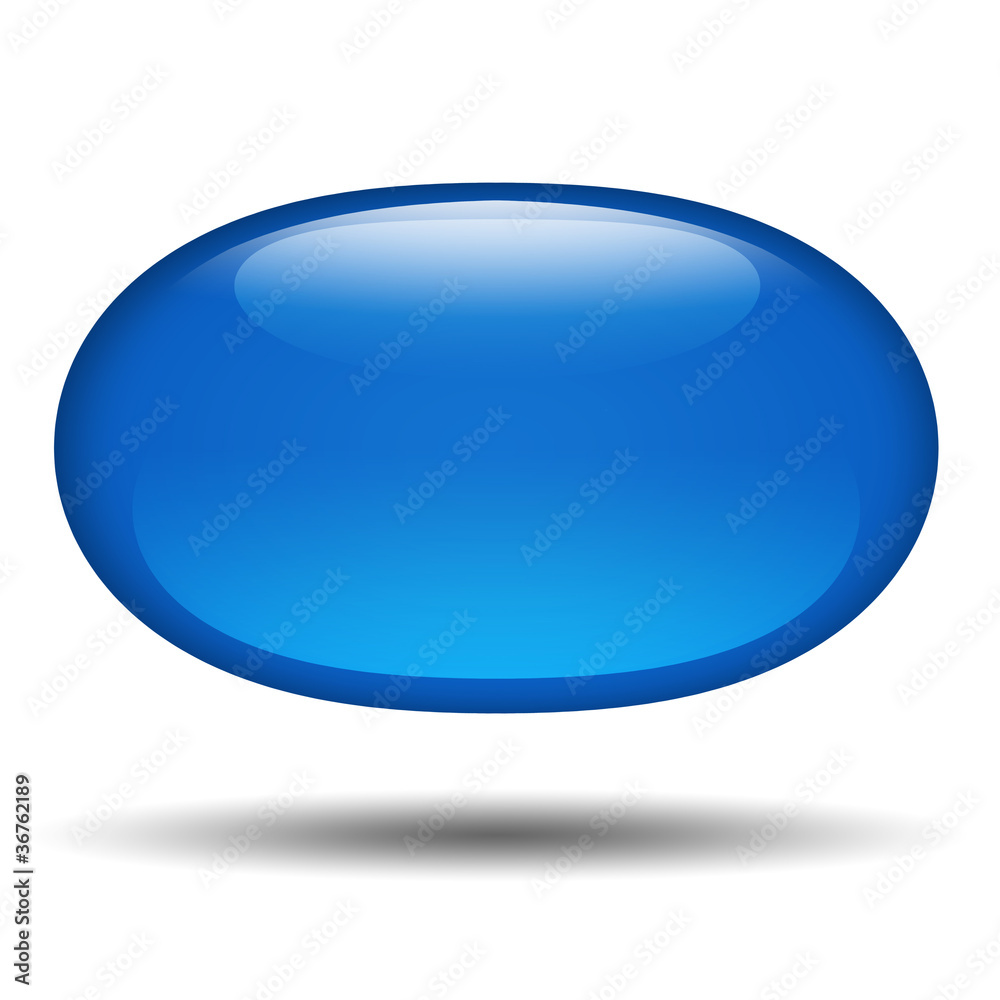Boton brillante azul rectangulo redondeado ilustración de Stock | Adobe ...