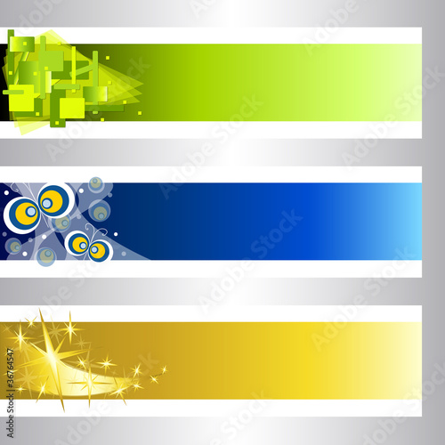 banners - forme geometriche, farfalle, cerchi, stelle